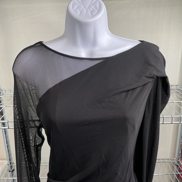 Talbot‎ Runhof Women's Black Bodycon Long Dress Size 2 Stretchy Pret Statement - Picture 3 of 16